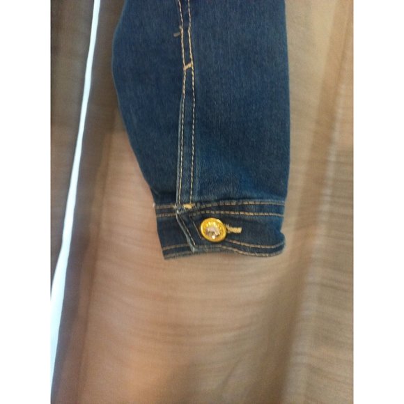 Girl's One Step Up Denim Jacket Button  Strechy Size Small - Picture 4 of 5